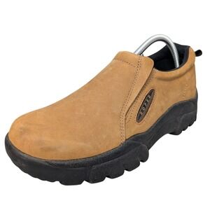 Roper Performance Mens Size 9 Tan Leather Slip On Shoes 09-020-0601-0207BR